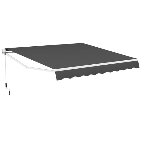 Markise med svejsearm 400x250 cm grå