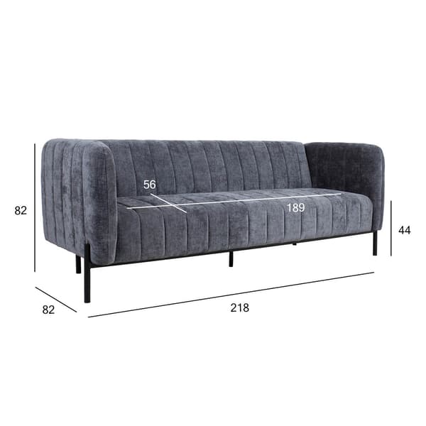 Sofa Seng Tamika 218x82x82 cm Grå