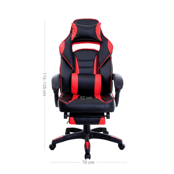 Gamingstol 65,5x70,9x112-122 cm Sort Justerbar