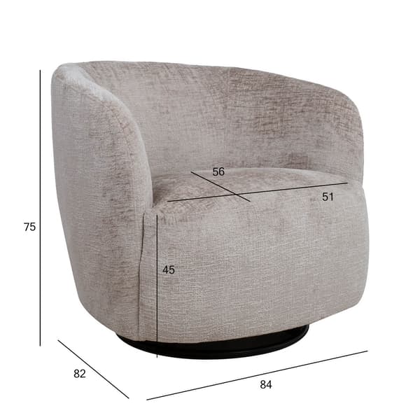 Lænestol MANUELA 84x82x75 cm beige