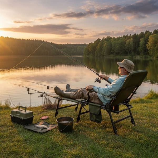 Fiskestol, 60x117x90 cm, Grøn, Sammenklappelig , Star