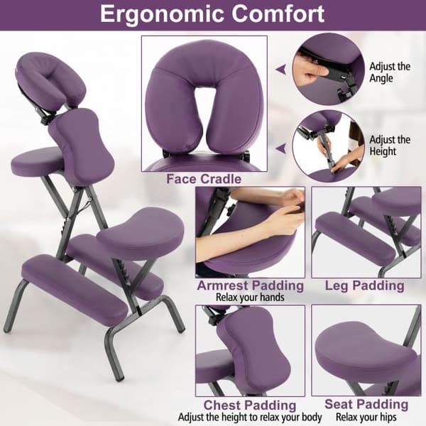 Massagestol, 48x75x110-120 cm, Sort , Star