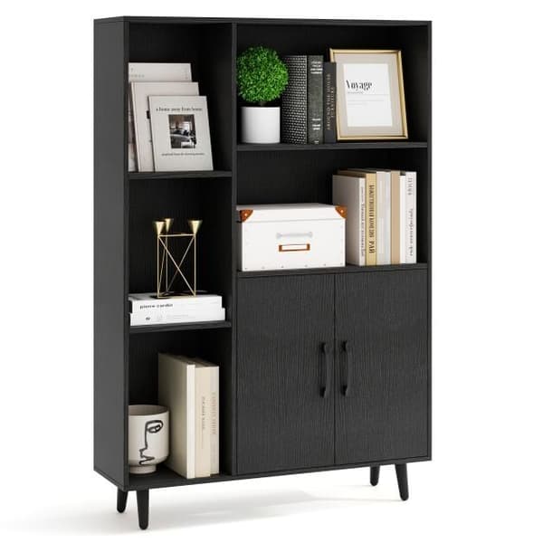 Bogreol, 80x23x119 cm, Sort, Opbevaring