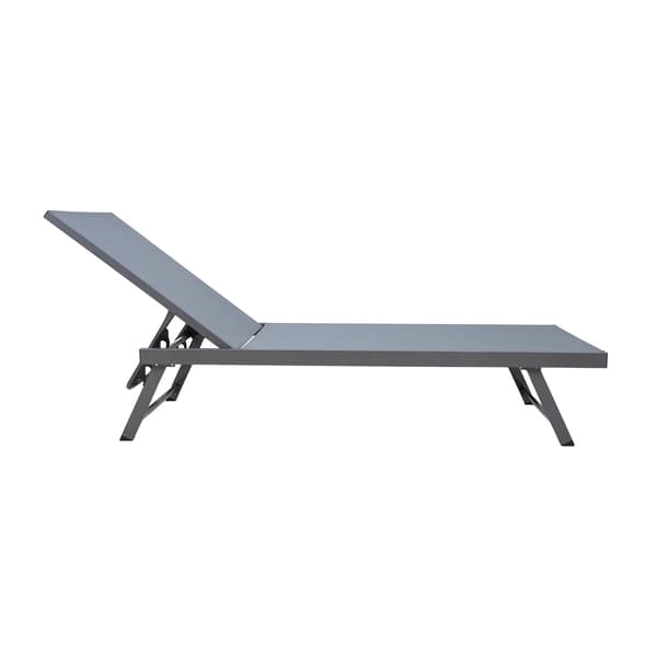 Däckstol ARIO 192x60x32-96 cm Grå