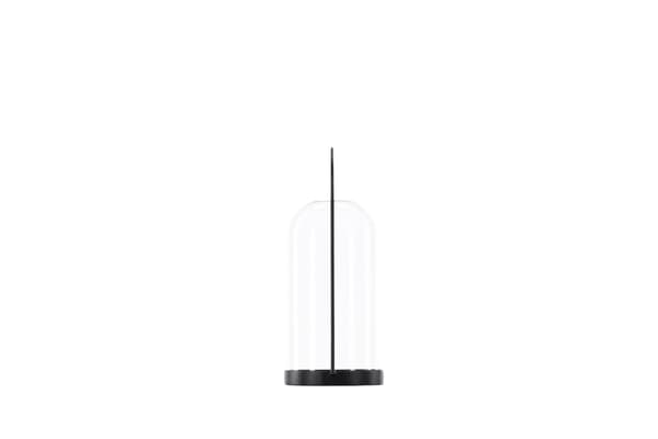 Lanterne Flora 25x11 cm Sort Glas