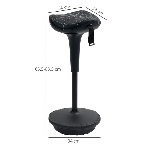 Kontorstol 34x34x65,5-83,5 cm Sort Justerbar