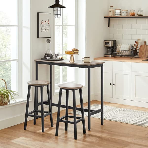 Barstolset 32x32x64 cm Svart Stål