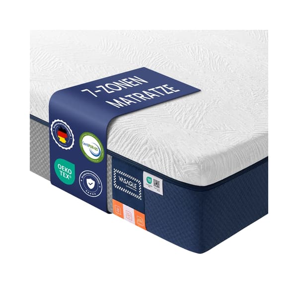 Madrass 90x200 cm Blå Gel Memory Foam