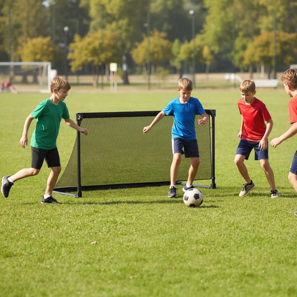 Bærbart fodboldmål 150x71x76 cm sort