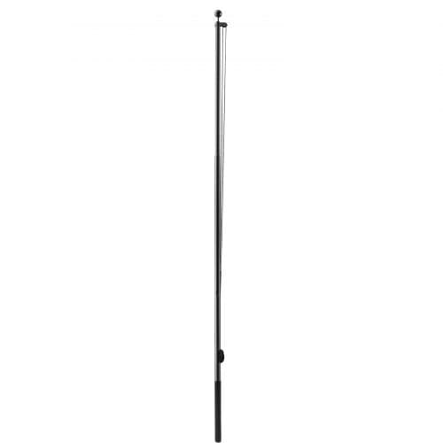 Flagstangssæt 9,14 m Ø51,6 mm aluminium sort