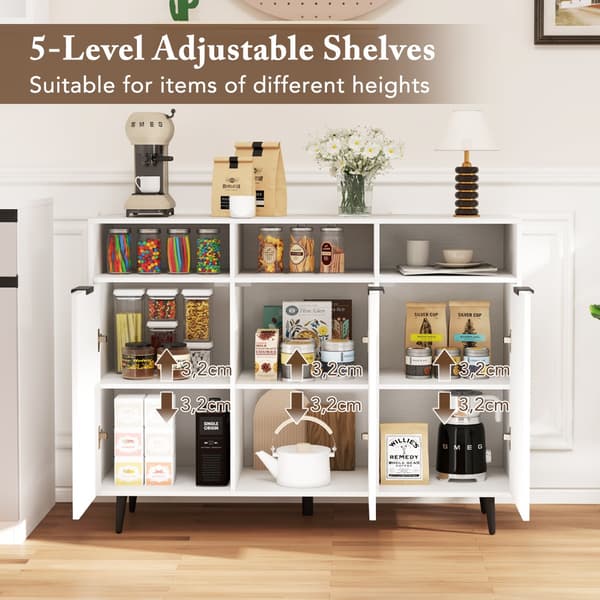 Sideboard Buffet Skab, 120x40x90 cm, Hvid , Star