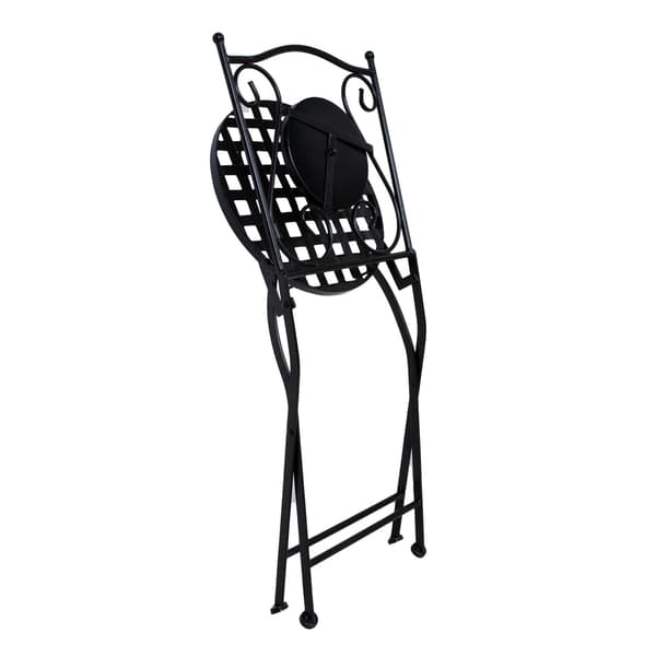 Stol Checker 38x51x88 cm Sort Metal Foldbar