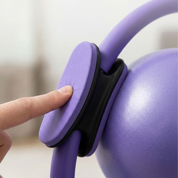 6-delars Pilates-set: ring, boll, band, Kodustaar