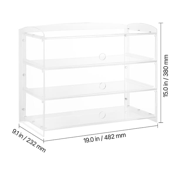Bageridiskdisplay, 48,2x23,2x38 cm, Klar, Akryl