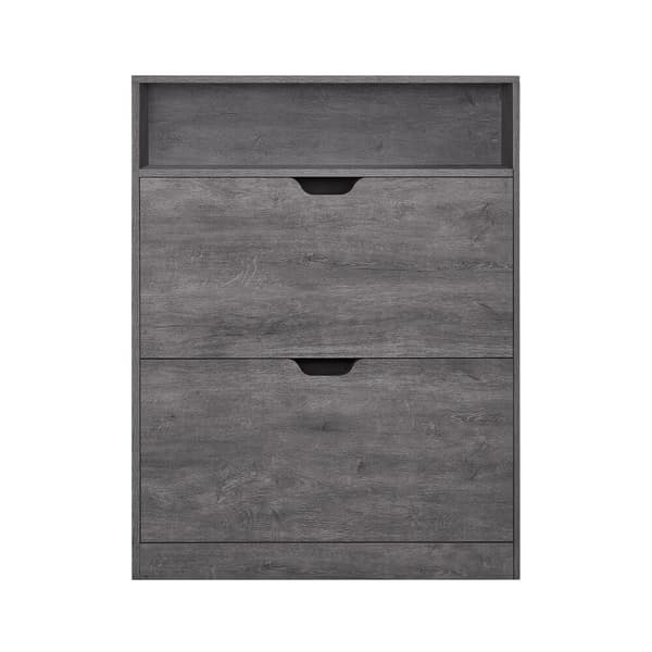 Skoskap 24x80x102 cm Grått tre