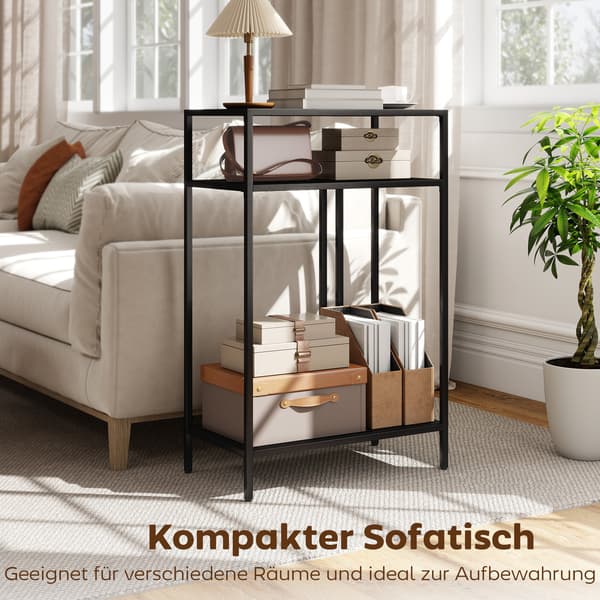 Konsolbord 55x30x85 cm Sort Metal