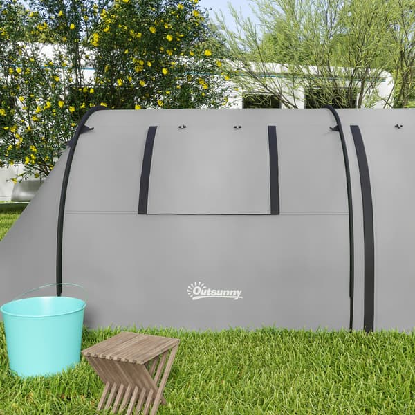 Campingtelt 470x220x150 cm Grå Polyester