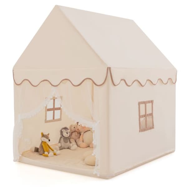 Børnetelt med polstret måtte beige