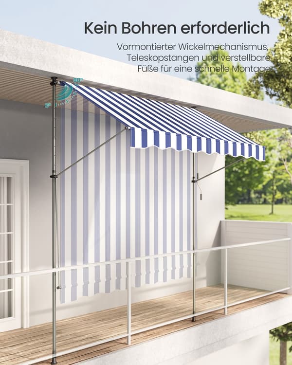 Markiisi 250x120 cm Sininen