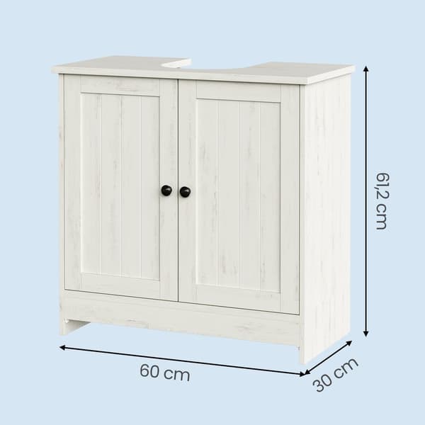 Baderomsvaskskap 30x60x61,2 cm Hvit Tre