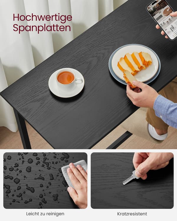 Spisebordssæt, 100x40x88,5 cm, Sort