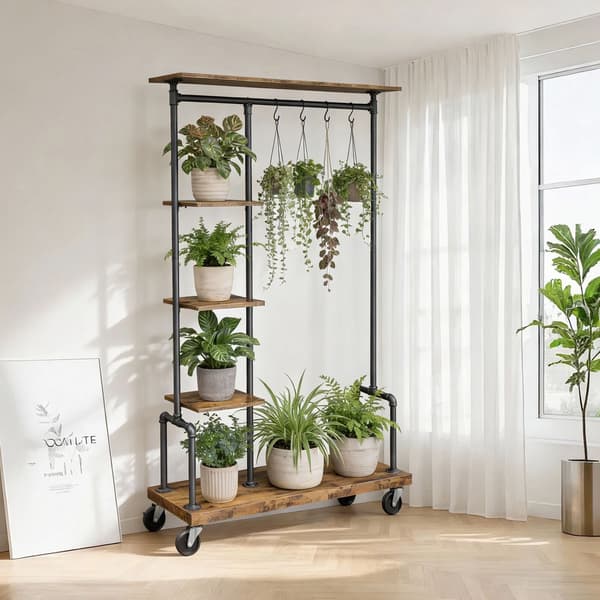 Tøjstativ 40x103x174,5 cm Brun Metal og Spånplade