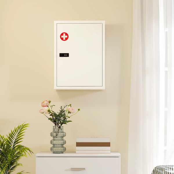 Medicinskåp för väggmontering 40x15x53,5 cm vitt