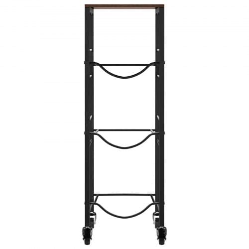 Vesikannun pidike 4 tasoa 3 pullolle 32,5x33x98,5 cm musta/ruskea