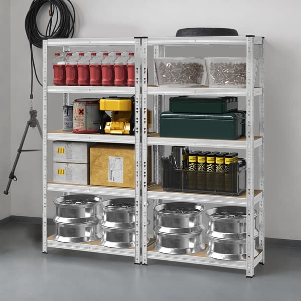 Tungt Hyllplan 50x100x200 cm Silver Stål