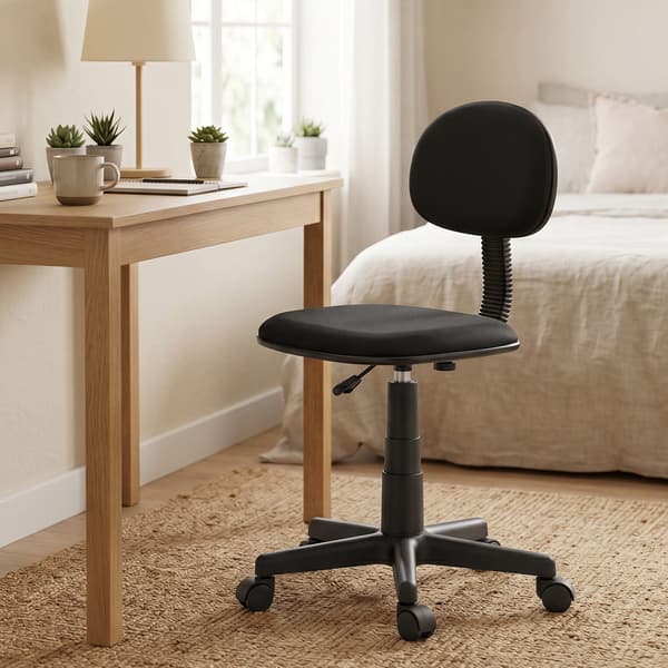 Skrivebordsstol 43x48x75–87 cm sort