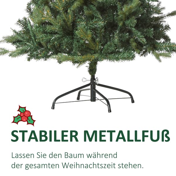 Kunstigt juletræ 150 cm Ø95 cm grøn