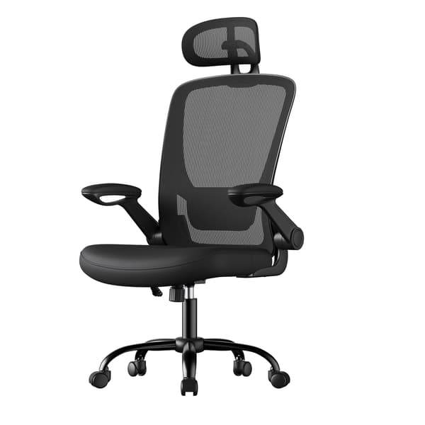 Kontorstol 64x64x115 cm svart, ergonomisk