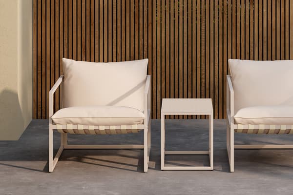 Oleskeluryhmä Messina Beige teräs