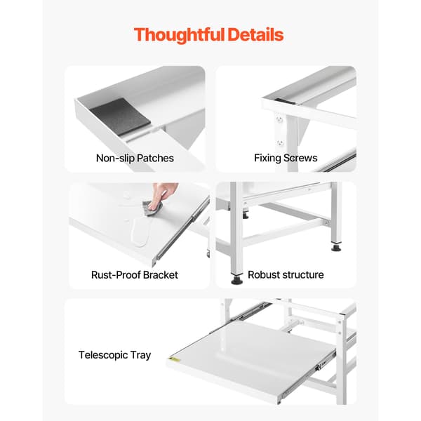 Vaskesokkel, 66.5x58x43 cm, Hvid, Stål