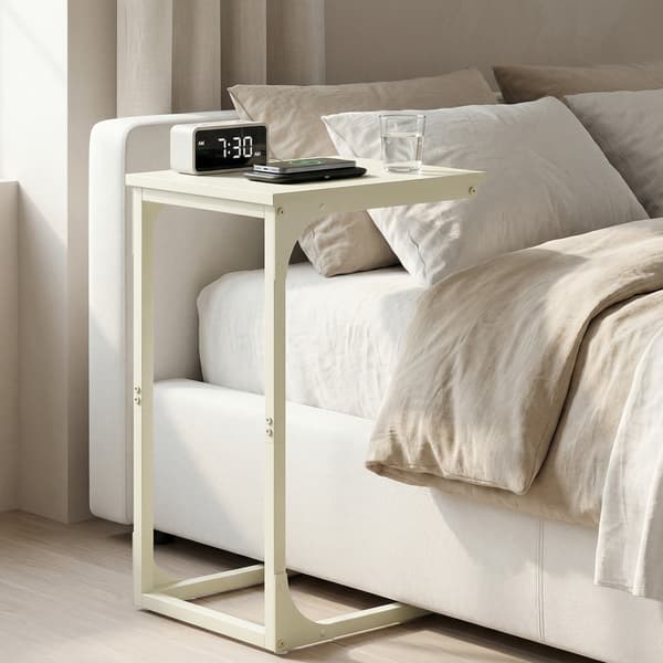 Sidebord C-form 30x40x62 cm Hvit