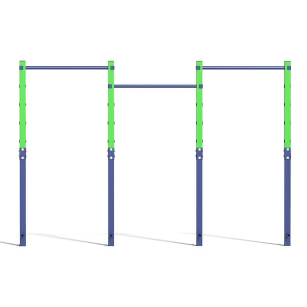 Udendørs nedgravet pull-up bar 115x5x231,5 cm blå