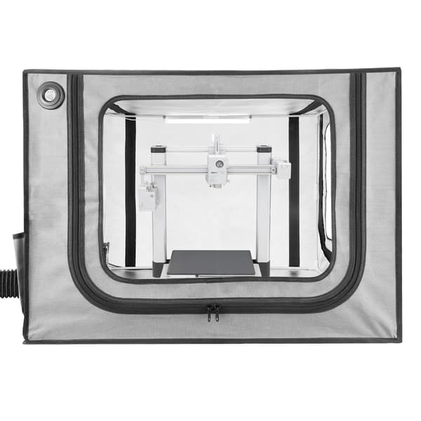 3D-printer kabinet, 80x58x58 cm, grå, ventilation