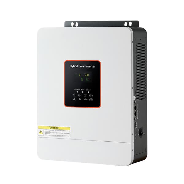 Hybrid solcelleinverter 3000W 24V DC til 230V AC Hvid