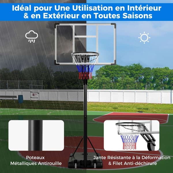 Basketballkurv, 99x66.5 cm, Sort , Star