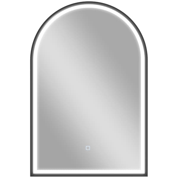 LED-badrumsspegel 60x90 cm svart
