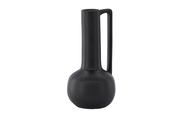 Vase Allis, 18x18x36 cm, Sort Stentøj