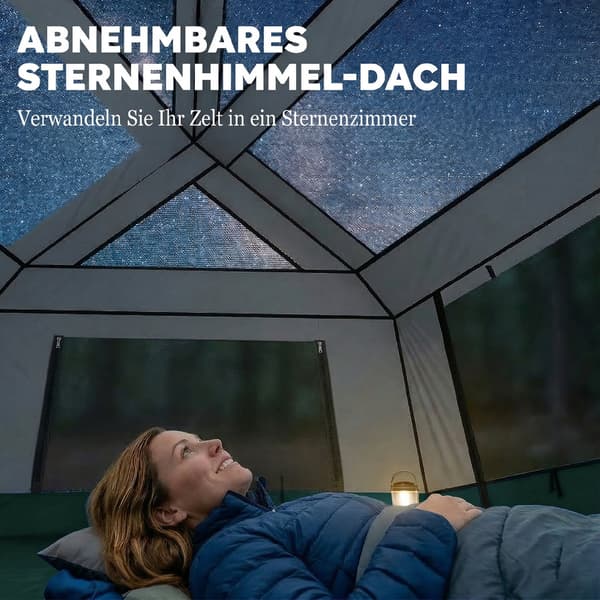Campingtält 350x350x205 cm Grönt Polyester