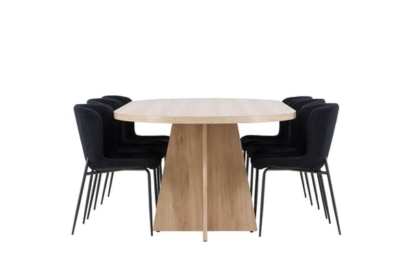 Spisebord Bootcut 230x115 cm Hvidvasket