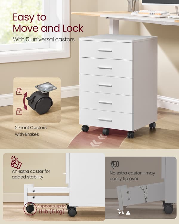 Arkivskab 42x40x65,7 cm Hvid MDF
