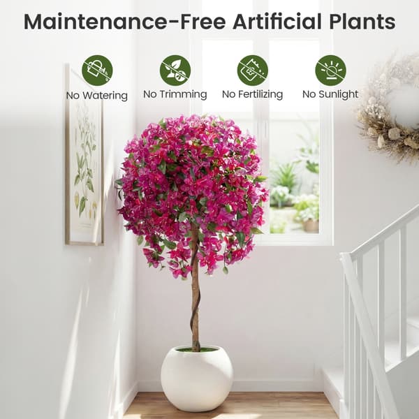 Kunstige Azalea-træer 2 stk 130 cm grøn/lyserød/sort