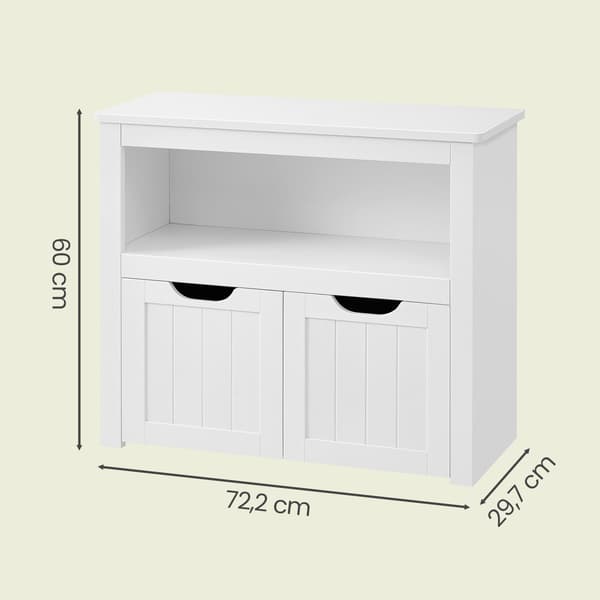 Lekeromsoppbevaring skap 29,7x72,2x60 cm Hvit