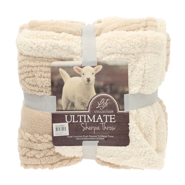 Tæppe 200x230 cm Beige Polyester