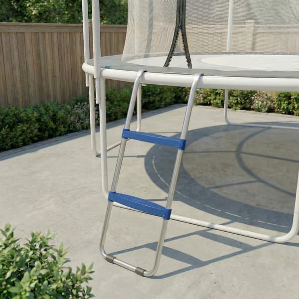 Trampolinstege 97x32x7 cm Blå Stål