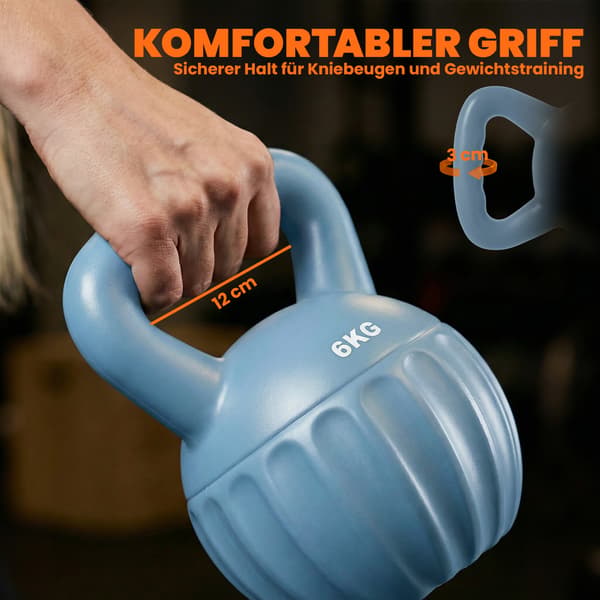 Kettlebell 17x17x23 cm Blå plastik