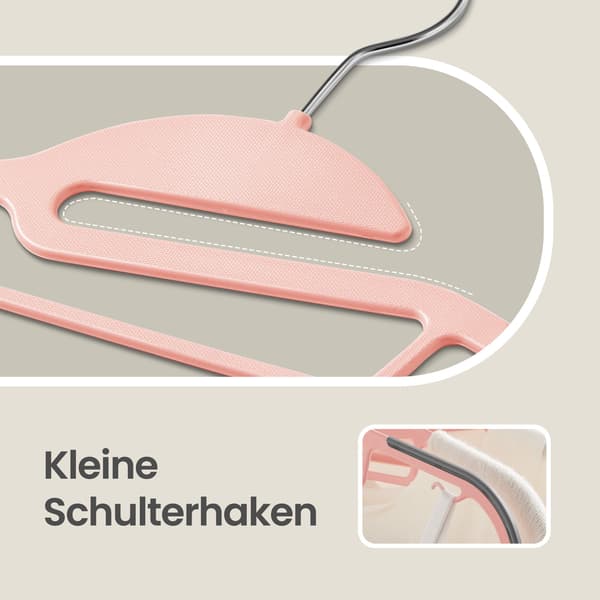 Kleshenger 41,5x22,5 cm Rosa-Mørkegrå Plast